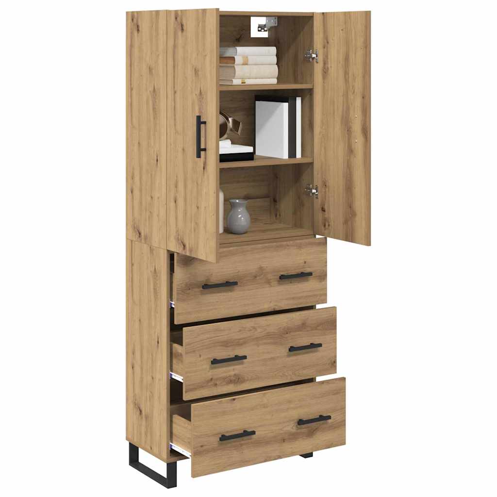 Highboard mit Schubladen 2 pcs Artisan-Eiche 69,5 x 34 x 180 cm