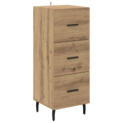 vidaXL Buffet haut chêne artisan 34,5 x 34 x 180 cm bois d'ingénierie