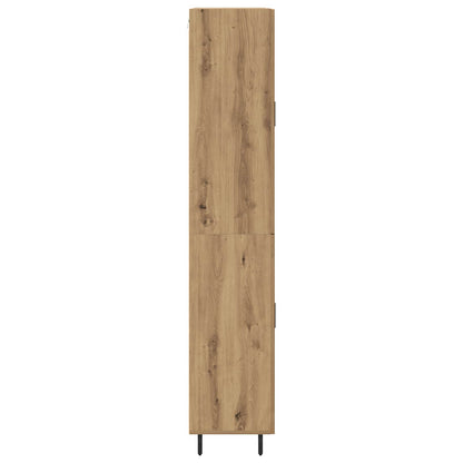 vidaXL Highboard 2 pcs en bois d'ingénierie chêne Artisan