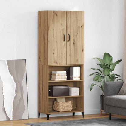 vidaXL Highboard Artisan-Eiche 69,5 x 34 x 180 cm Holzwerkstoff