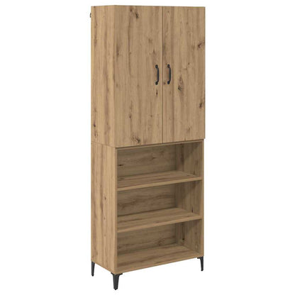 vidaXL Highboard Artisan-Eiche 69,5 x 34 x 180 cm Holzwerkstoff
