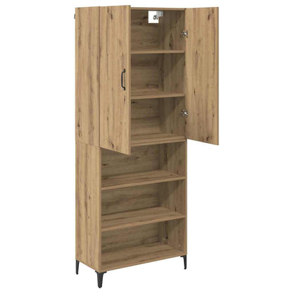 vidaXL Highboard Artisan-Eiche 69,5 x 34 x 180 cm Holzwerkstoff