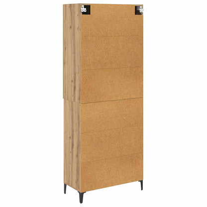 vidaXL Highboard Artisan-Eiche 69,5 x 34 x 180 cm Holzwerkstoff