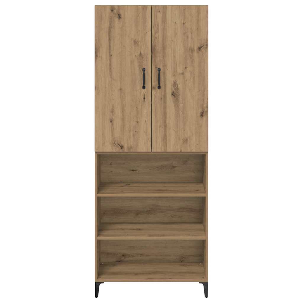 vidaXL Highboard Artisan-Eiche 69,5 x 34 x 180 cm Holzwerkstoff