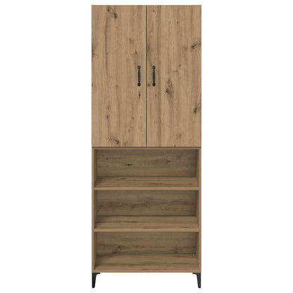vidaXL Highboard Artisan-Eiche 69,5 x 34 x 180 cm Holzwerkstoff