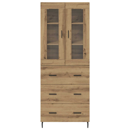 vidaXL Buffet haut avec tiroirs 2 pcs Chêne Artisan Bois d'ingénierie