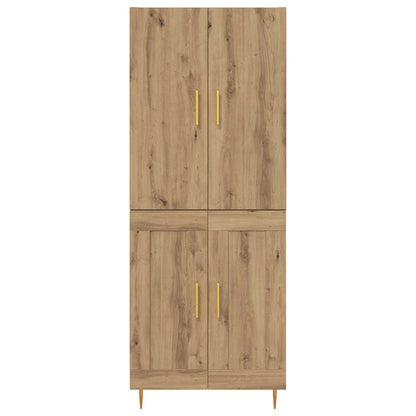 vidaXL Highboard Artisan-Eiche 69,5 x 34 x 180 cm Holzwerkstoff