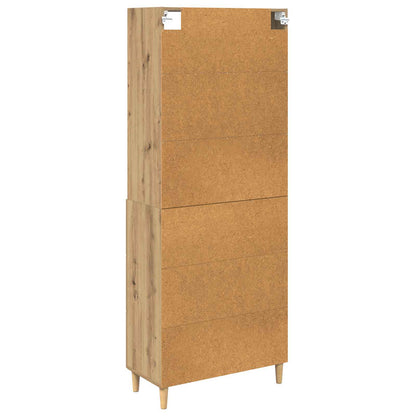 vidaXL Highboard Chêne Artisanal 69,5 x 32,5 x 180 cm Bois d'ingénierie