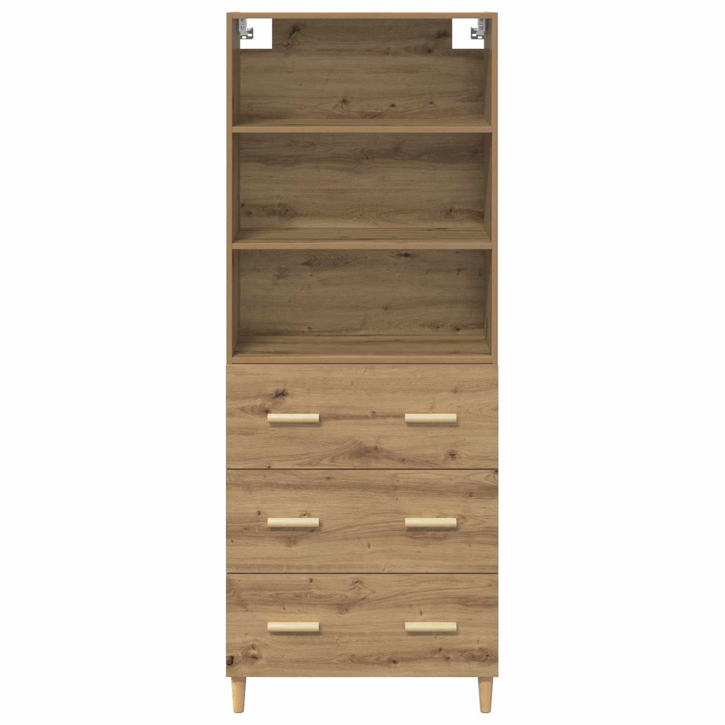 vidaXL Highboard Chêne Artisanal 69,5 x 32,5 x 180 cm Bois d'ingénierie