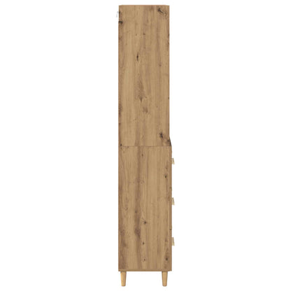 vidaXL Highboard Chêne Artisanal 69,5 x 32,5 x 180 cm Bois d'ingénierie