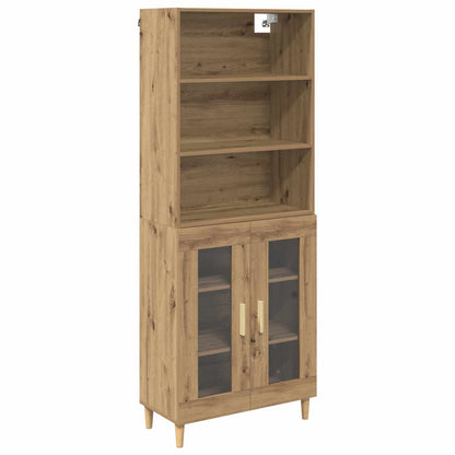 vidaXL Bahut en bois d'ingénierie chêne artisan 69,5 x 32,5 x 180 cm