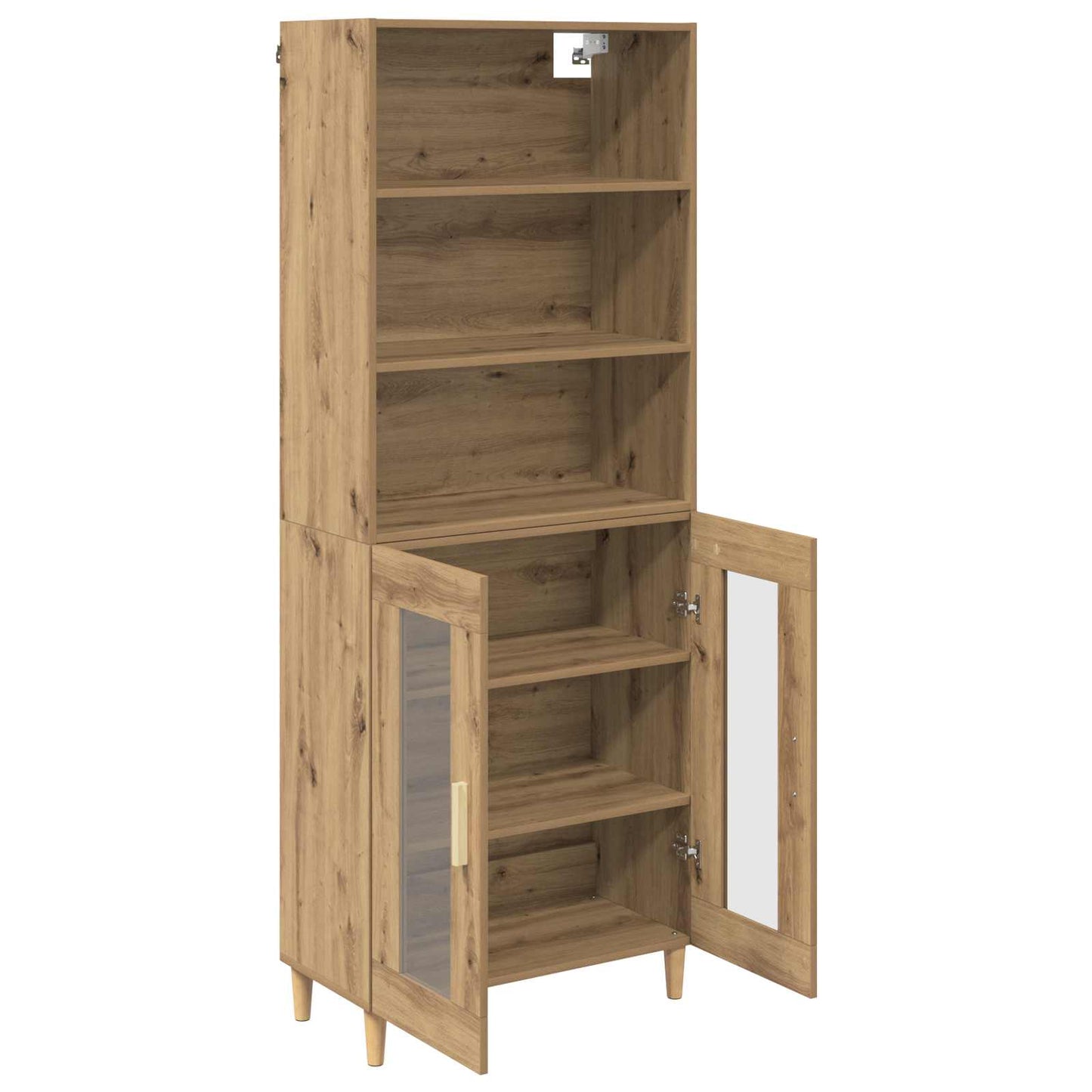 vidaXL Bahut en bois d'ingénierie chêne artisan 69,5 x 32,5 x 180 cm