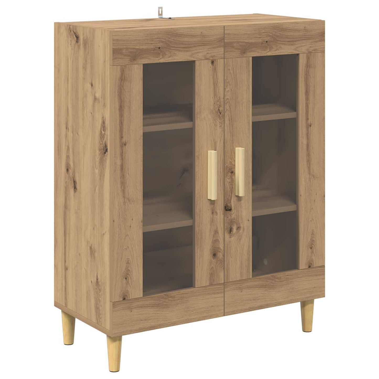 vidaXL Bahut en bois d'ingénierie chêne artisan 69,5 x 32,5 x 180 cm