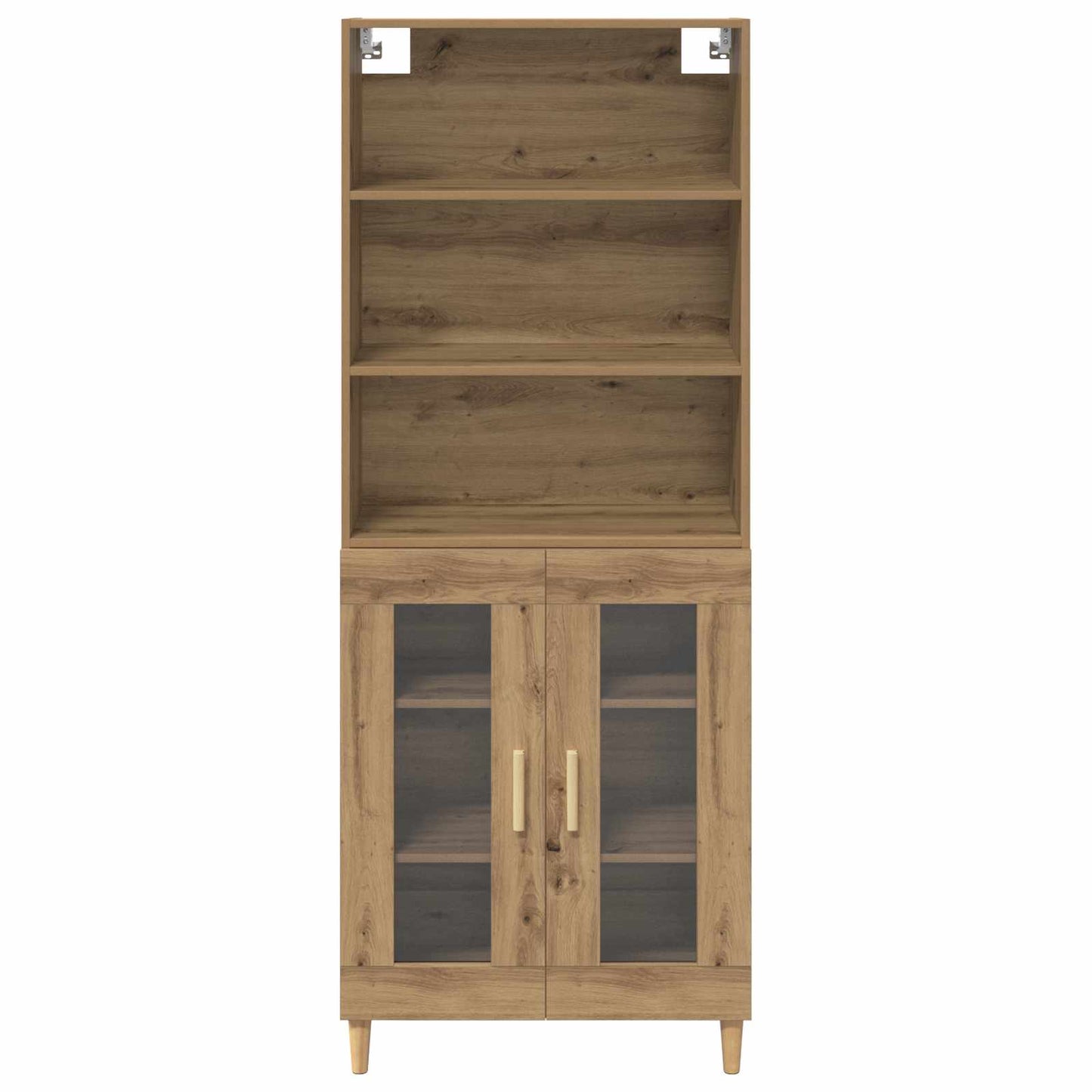 vidaXL Bahut en bois d'ingénierie chêne artisan 69,5 x 32,5 x 180 cm