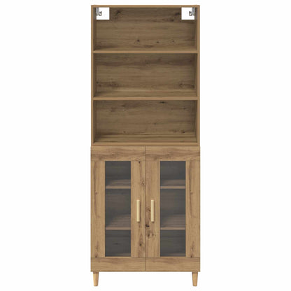 vidaXL Bahut en bois d'ingénierie chêne artisan 69,5 x 32,5 x 180 cm