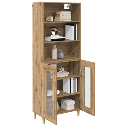 vidaXL Bahut en bois d'ingénierie chêne artisan 69,5 x 32,5 x 180 cm