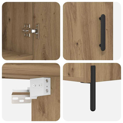 vidaXL Highboard Artisan-Eiche 69,5 x 34 x 180 cm Holzwerkstoff
