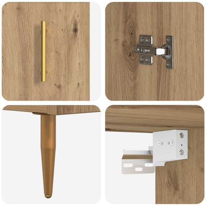 vidaXL Highboard Artisan-Eiche 69,5 x 34 x 180 cm Holzwerkstoff