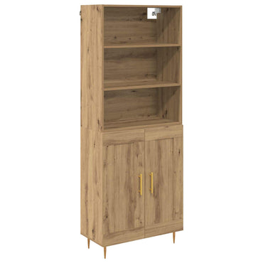 vidaXL Highboard Artisan-Eiche 69,5 x 34 x 180 cm Holzwerkstoff