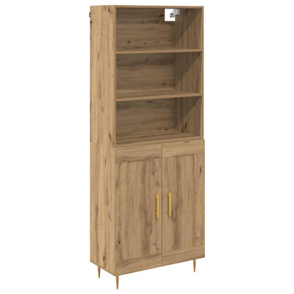 vidaXL Highboard Artisan-Eiche 69,5 x 34 x 180 cm Holzwerkstoff