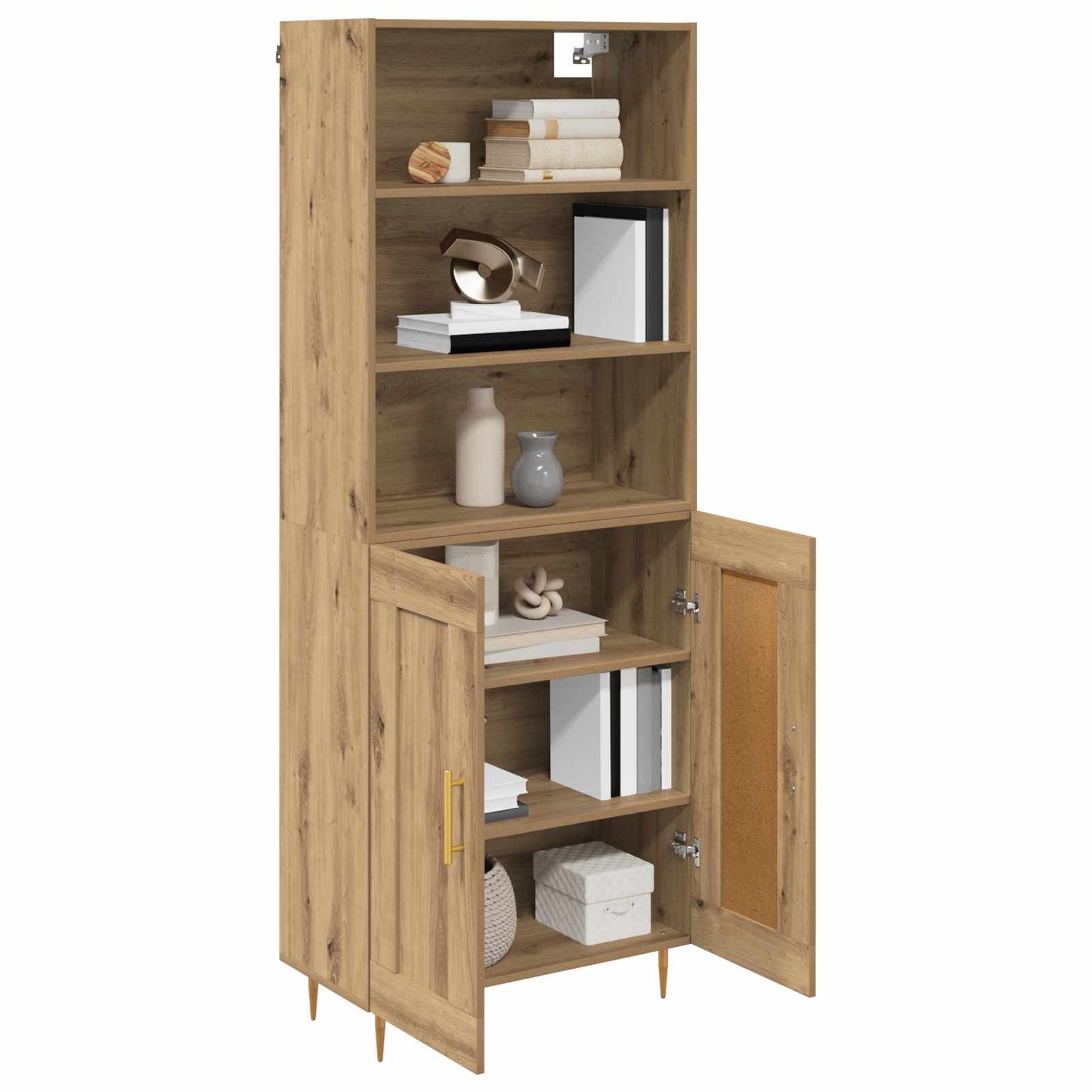 vidaXL Highboard Artisan-Eiche 69,5 x 34 x 180 cm Holzwerkstoff