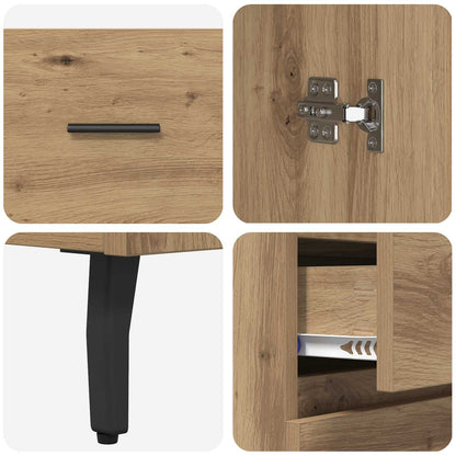 vidaXL Highboard mit Schubladen Artisan-Eiche 69,5 x 34 x 180 cm