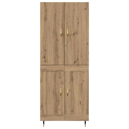 vidaXL Highboard Artisan-Eiche 69,5 x 34 x 180 cm Holzwerkstoff