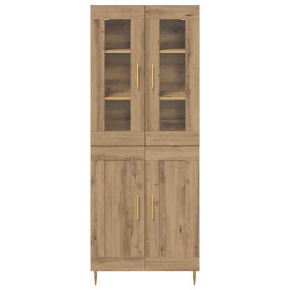 vidaXL Highboard 2 pcs Artisan-Eiche Holzwerkstoff