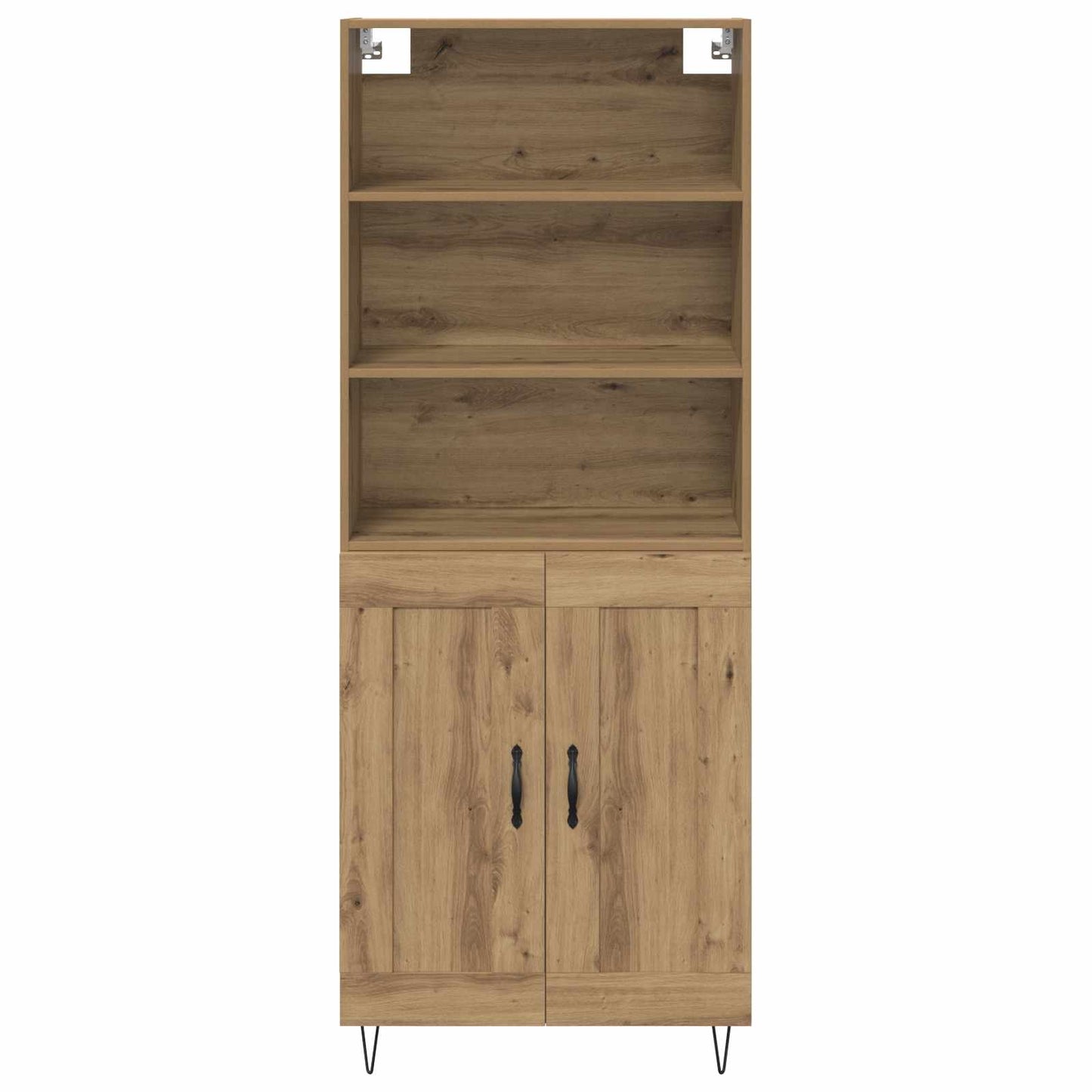 vidaXL Highboard 2 pcs Artisan-Eiche Holzwerkstoff