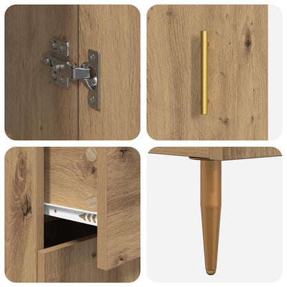 vidaXL Highboard mit Schubladen 2 pcs Artisan-Eiche Holzwerkstoff