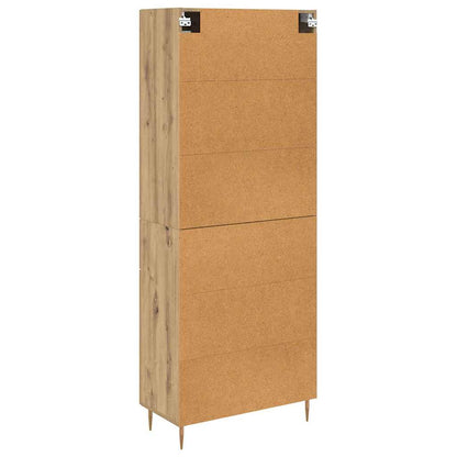 vidaXL Highboard mit Schubladen 2 pcs Artisan-Eiche Holzwerkstoff