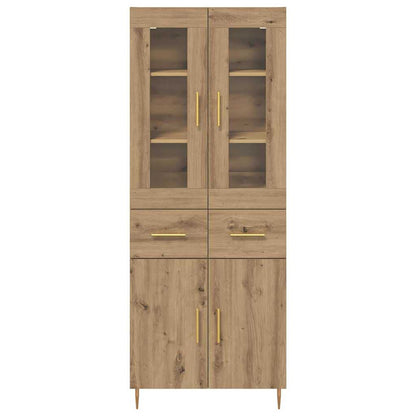 vidaXL Highboard mit Schubladen 2 pcs Artisan-Eiche Holzwerkstoff