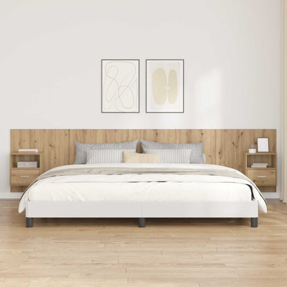 vidaXL Kopfteil mit Schrank 3 pcs Artisan-Eiche Holzwerkstoff