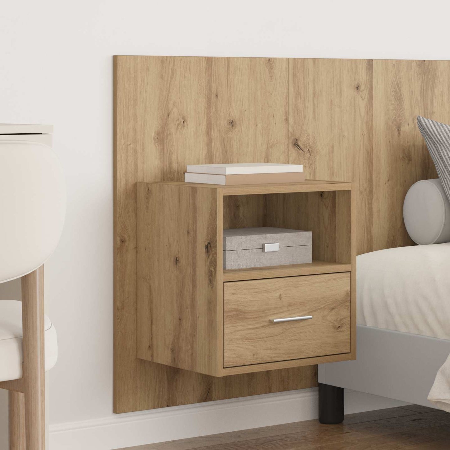 vidaXL Kopfteil mit Schrank 3 pcs Artisan-Eiche Holzwerkstoff