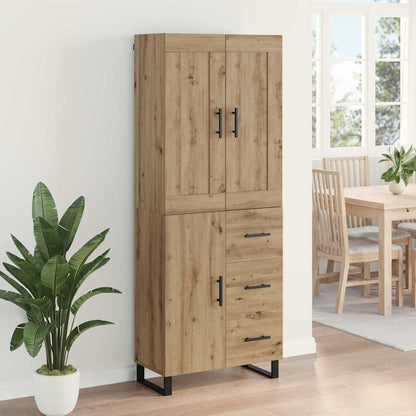 vidaXL Highboard Artisan-Eiche 69,5 x 34 x 180 cm Holzwerkstoff