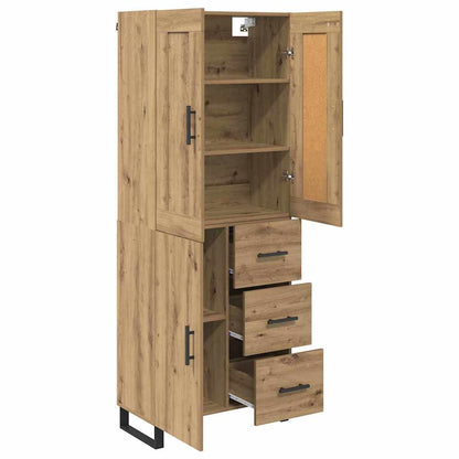 vidaXL Highboard Artisan-Eiche 69,5 x 34 x 180 cm Holzwerkstoff