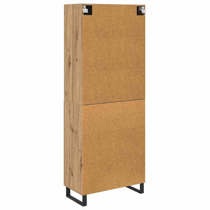 vidaXL Highboard Artisan-Eiche 69,5 x 34 x 180 cm Holzwerkstoff