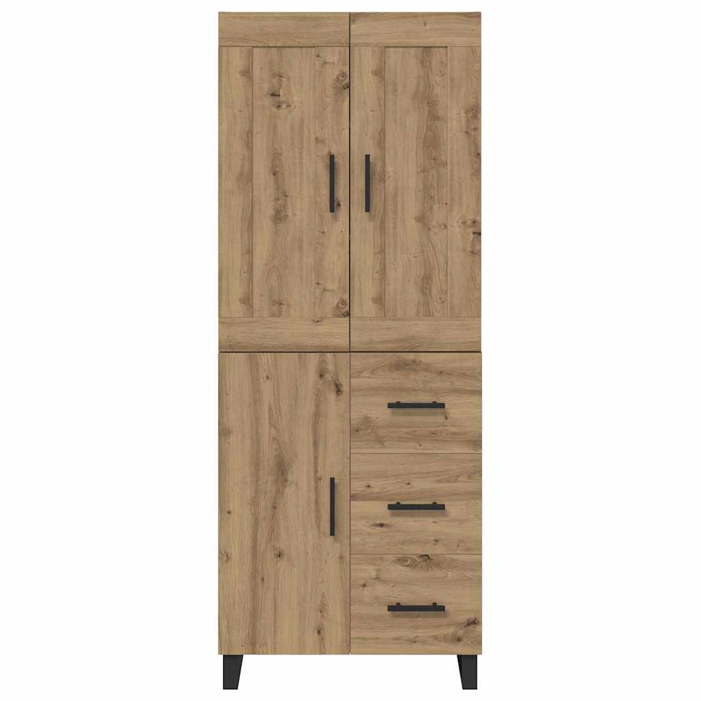 vidaXL Highboard Artisan-Eiche 69,5 x 34 x 180 cm Holzwerkstoff