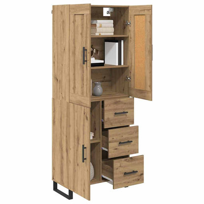 vidaXL Highboard Artisan-Eiche 69,5 x 34 x 180 cm Holzwerkstoff