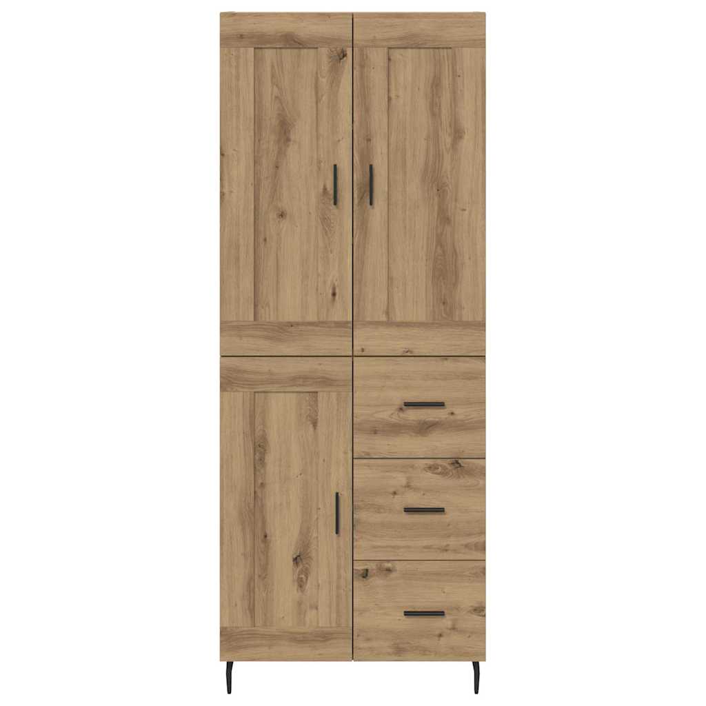 vidaXL Highboard mit Schubladen 2 pcs Artisan-Eiche Holzwerkstoff