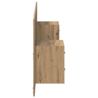 vidaXL Kopfteil mit Schrank 3 pcs Artisan-Eiche Holzwerkstoff