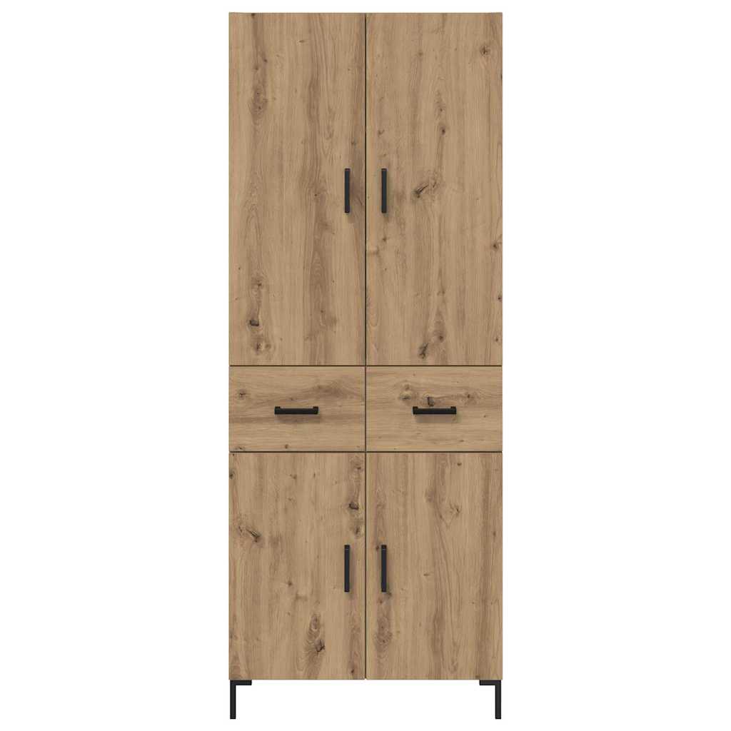 vidaXL Highboard Artisan-Eiche 69,5 x 34 x 180 cm Holzwerkstoff