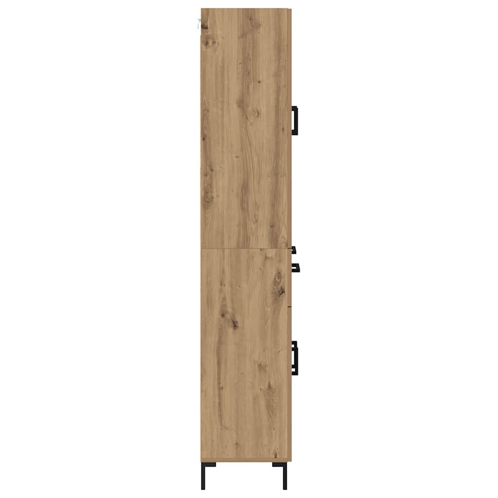 vidaXL Highboard Artisan-Eiche 69,5 x 34 x 180 cm Holzwerkstoff