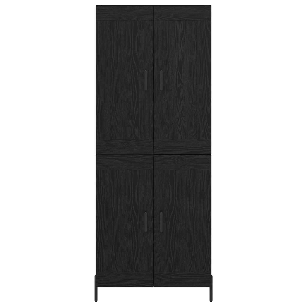 vidaXL Highboard 2 Stück Schwarz Eichen-Optik Holzwerkstoff