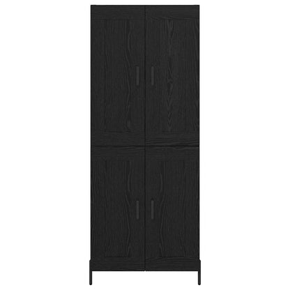 vidaXL Highboard 2 Stück Schwarz Eichen-Optik Holzwerkstoff