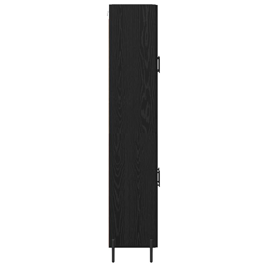 vidaXL Highboard 2 Stück Schwarz Eichen-Optik Holzwerkstoff