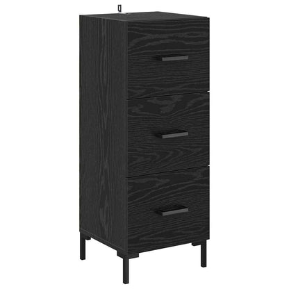 vidaXL Highboard Schwarz Eichen-Optik 34,5 x 34 x 180 cm Holzwerkstoff