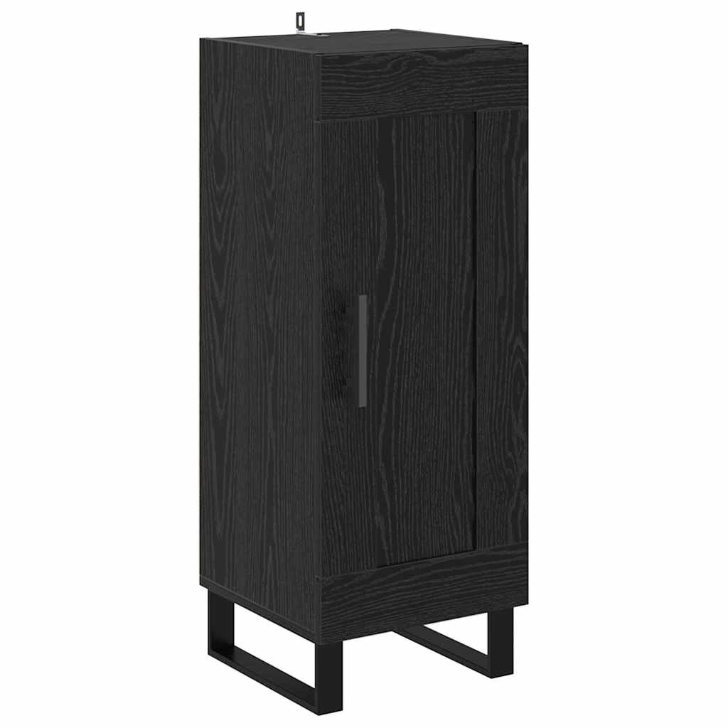 vidaXL Highboard Schwarz Eichen-Optik 34,5 x 34 x 180 cm Holzwerkstoff