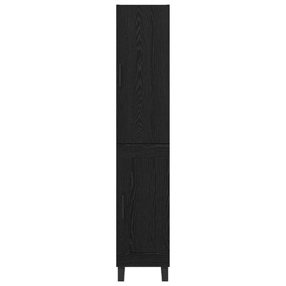 vidaXL Highboard Schwarz Eichen-Optik 34,5 x 34 x 180 cm Holzwerkstoff