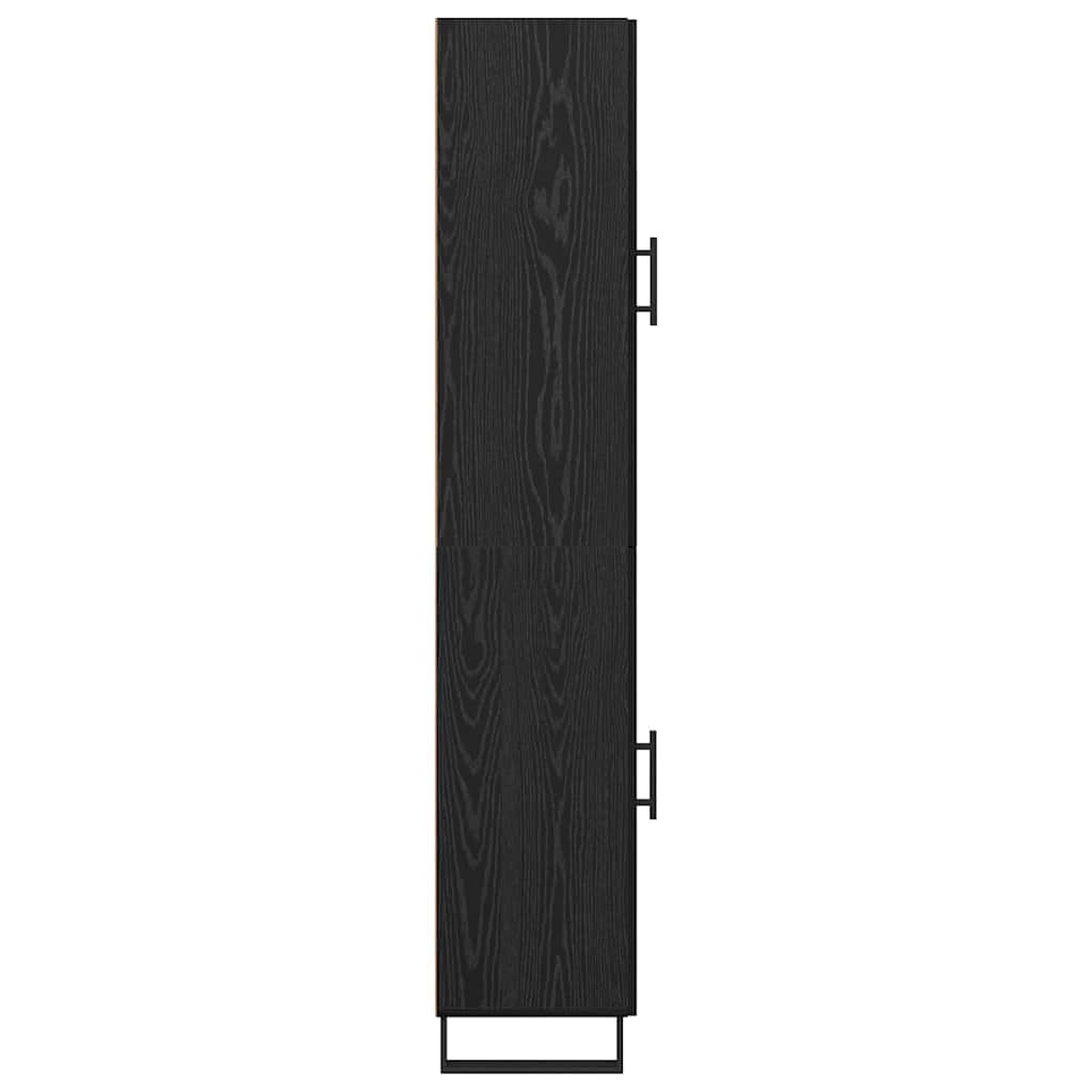 vidaXL Highboard Schwarz Eichen-Optik 34,5 x 34 x 180 cm Holzwerkstoff
